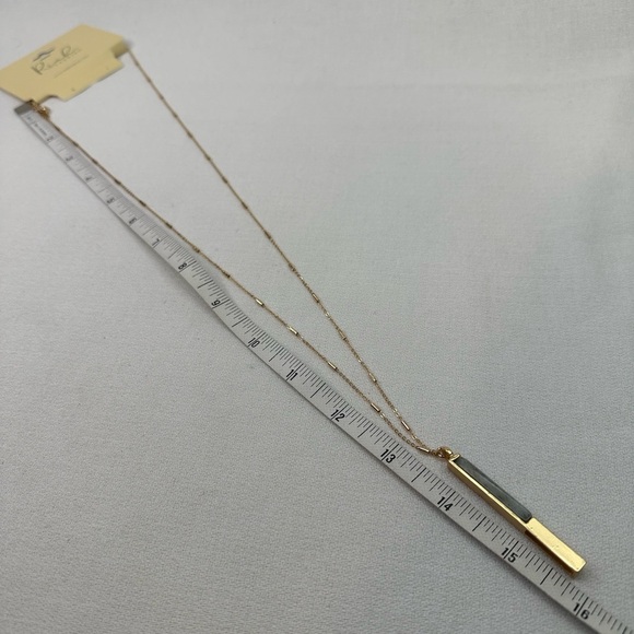 Pendant Mama Necklace Gold Tone Gray Stone - Picture 8 of 8